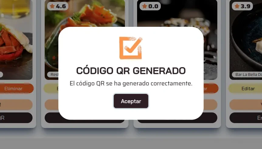 Gestión de códigos QR
